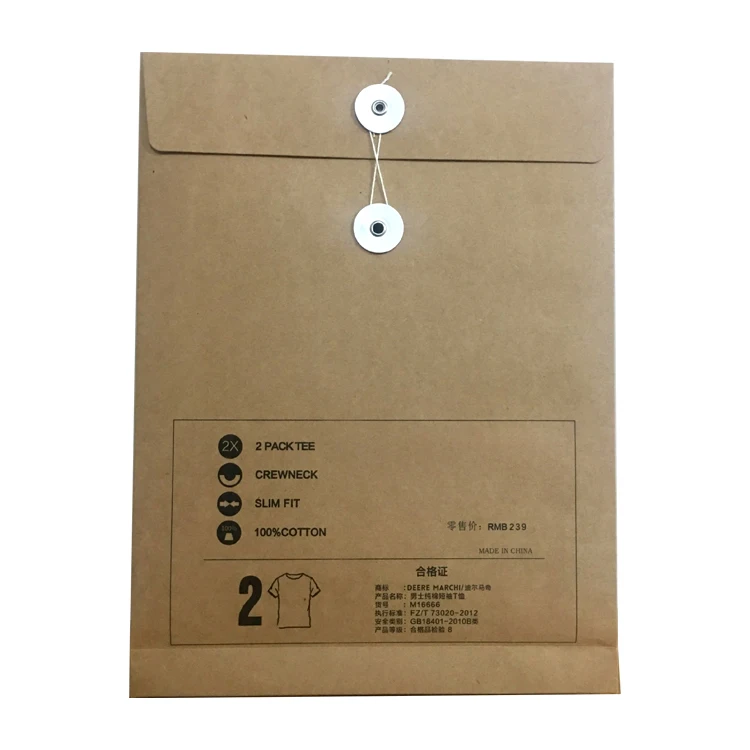 modern novel design packaging boxes kraft hanging lingerie envelope box shape file packaging