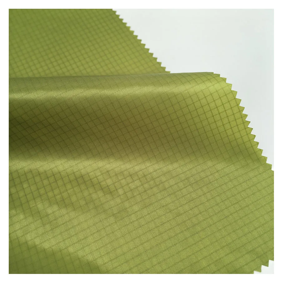 outdoor fabric silicone coated waterproof windproof 240T 40D ripstop nylon taffeta fabric for raincoat/tent/hammock/lining