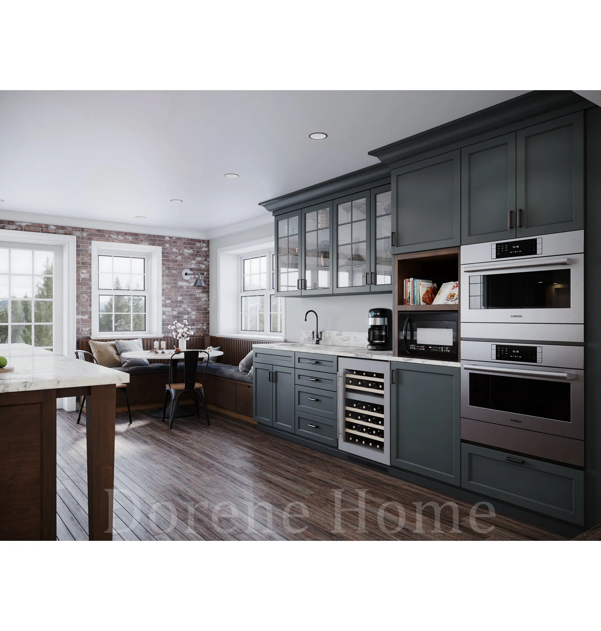 2024 Dorene High-end Customized Shaker Door Type Lacquer MDF Kitchen Cabinet