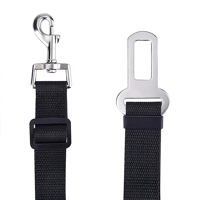 High Quality Universal Durable short leash Adjustable Nylon webbing Pet Car seat belt for Large medium small dog