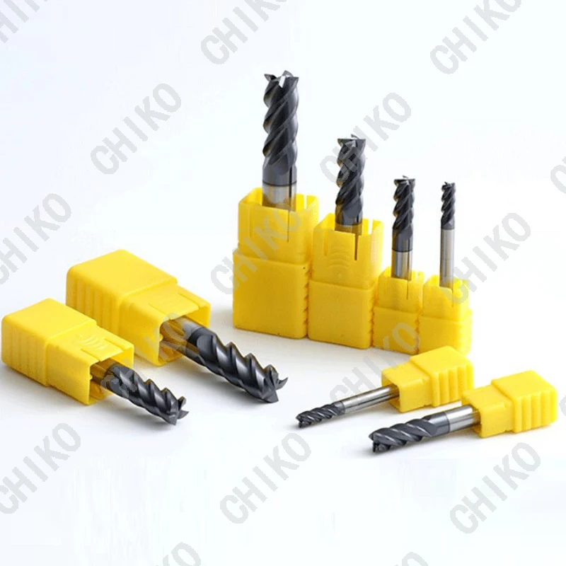 HRC60 4F End Mill Tungsten Steel Milling Cutter CNC Solid Carbide Mill with Coating