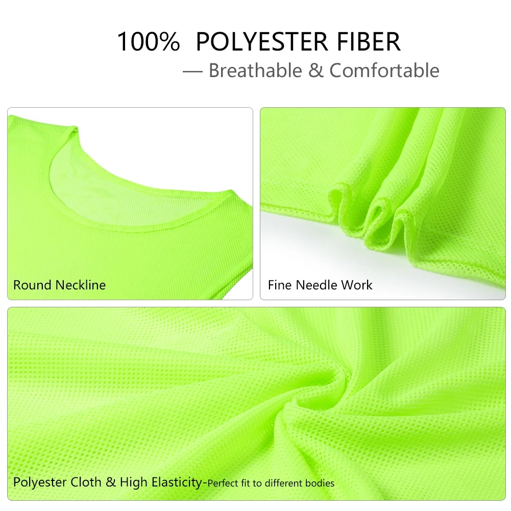 6/12 PCS Adults Soccer Pinnies Quick Drying Football Jerseys Vest Scrimmage Practice Sports Vest Breathable Team Training Bibs