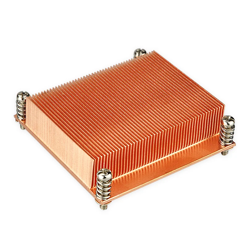 FM OEM пассивный ребра Чистая медь 1100 радиатор кулер для 1u Intel CPU радиаторы LGA 775 Dissipador de calor 80*82*25,5 мм