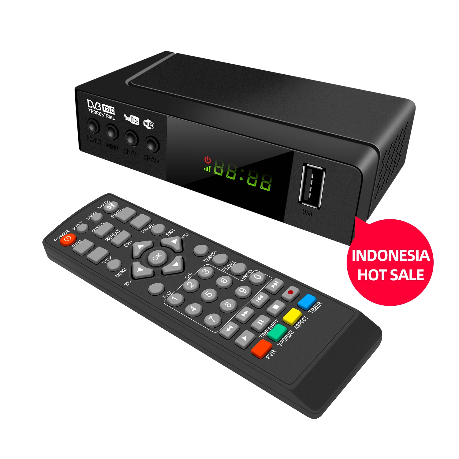 OEM телеприставка медиаплеер PVR Ready H.264/MPEG4 декодер DVB T2 приемник