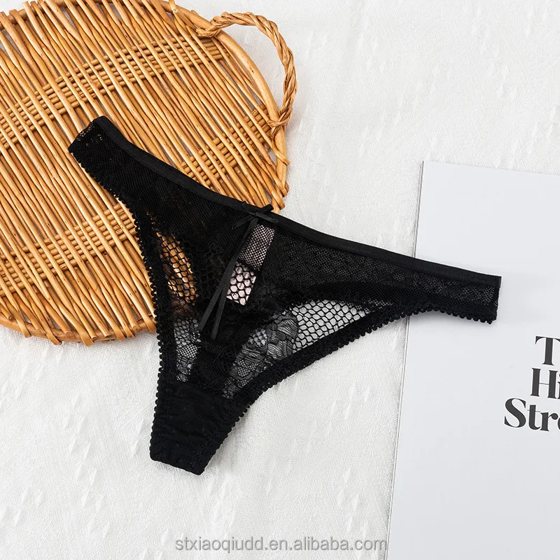 Hot Sale wholesale T Pants Transparent Lace Sexy Panties temptation underwear women low waist Traceless lace thong panty panties