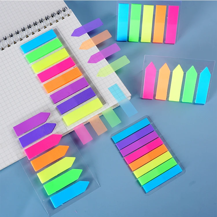 Hot sale page markers sticky index tabs arrow flag tabs colored PET sticky notes