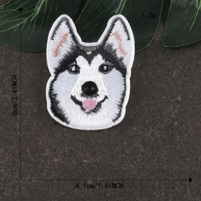 Siberian Husky cartoon chenille clothing accessories towel embroidery patch clothing material mobile phone shell decoration