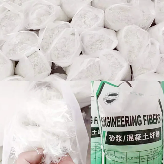 Заводская цена, Высокопрочное полипропиленовое железобетонное армированное волокно 12 мм для строительства