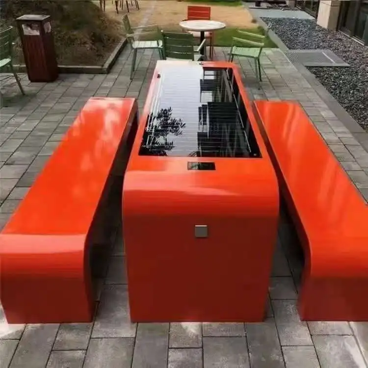 solar panel picnic table for cell phone charging table solar lamp solar round table