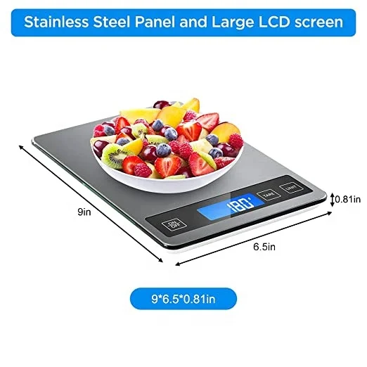 New Arrive Electronic Digital Weighing Kitchen Durable Stainless Steel Scale Food 5kg 10kg