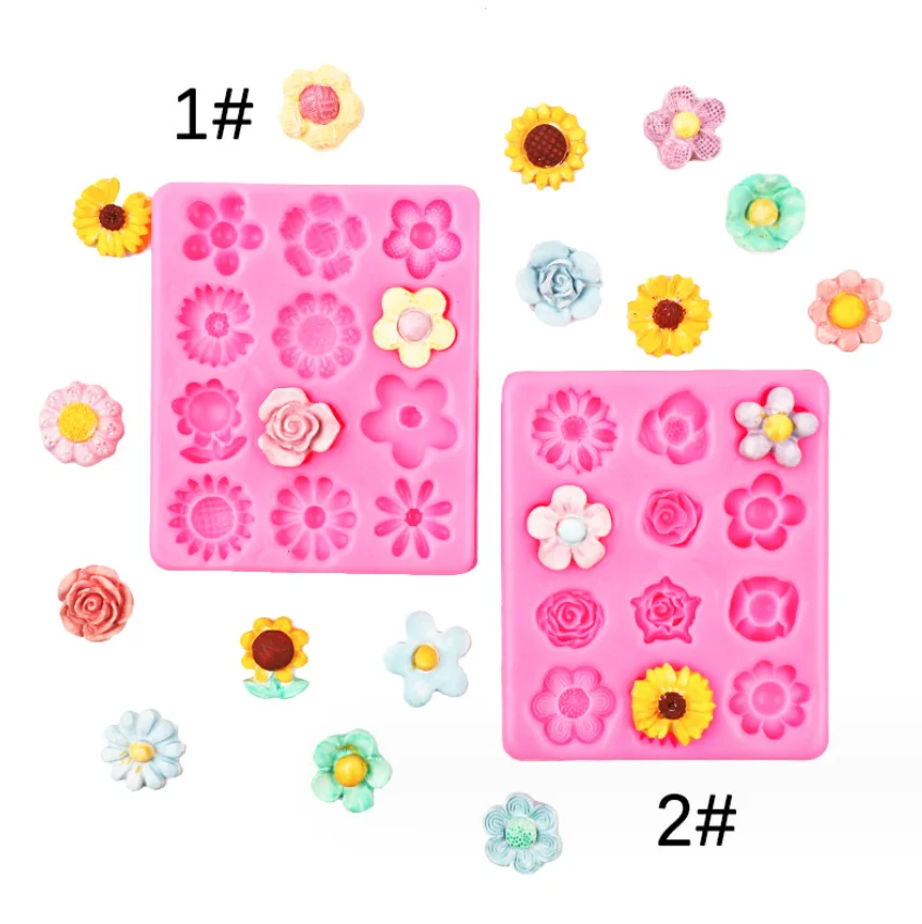 New baking tool rose Daisy flower molding fondant silicone mold DIY Floret chocolate candy silicone mold
