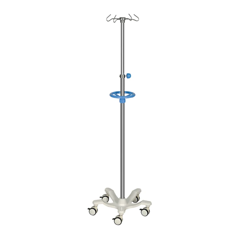 Medical Height Adjustable Infusion Pole Iv Stand Pole Iv Stand For Patient
