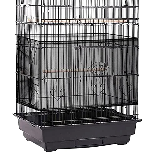 Metal Bird Cage, Parrot, Cockatiel, Lovebird, Pigeon Large Parakeet Mesh Cages
