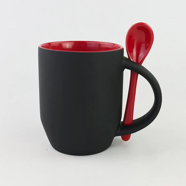 11oz Personalized Ceramic  sublimation  color-changing Coffee Mug with Spoon