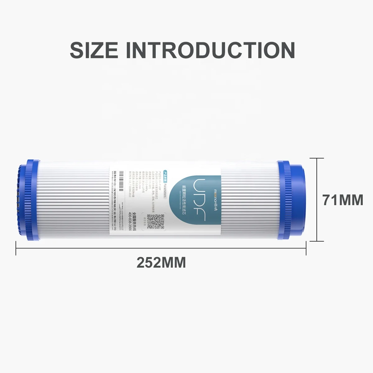 Activated carbon filter core 10 inches activated carbon UDF filter water for RO system