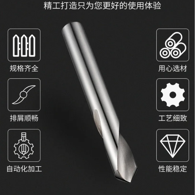 HSS 90 Degree NC Spot Drill Stub Starting Location Center Bit Prepare Guide Pilot Hole Chamfer Machine
