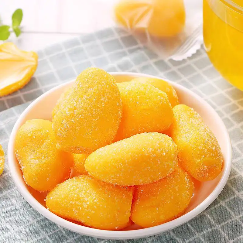 Wholesale custom Mango flavored soft candy juice content over 30% children like daily snacks sweet gummy candy