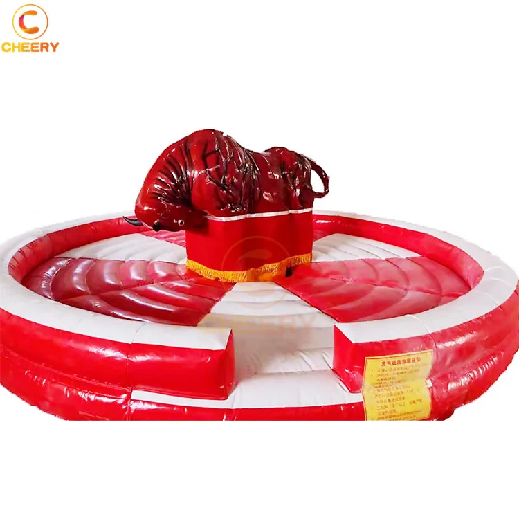 Crazy inflatable ride on animals outdoor playground bull riding inflatable mechanical rodeo bull ride