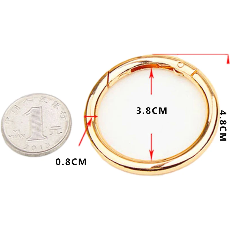 Factory Wholesale In Stock  High Quality Oring Buckle Metal Hardware Accessories 40mm Big Oval Rings For Bag