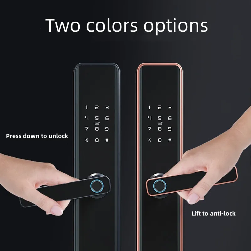 Goking security biometric fingerprint lock tuya keyless entry door rfid access control key card smart hotel home door lock