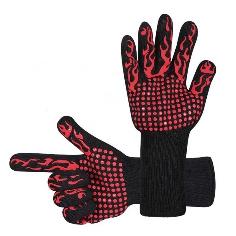 Silicone Kitchen Oven mitt with Handle BBQ grill Heat resistant Gloves