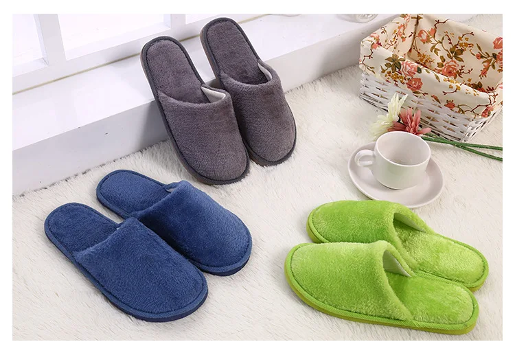 Hot EVA home indoor plush slippers cheap Autumn and winter warm slippers for men and women