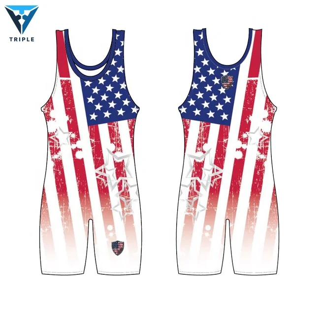 Wholesale custom wrestling singlet plus size 5XL sublimation digital team weightlifting wrestling singlet