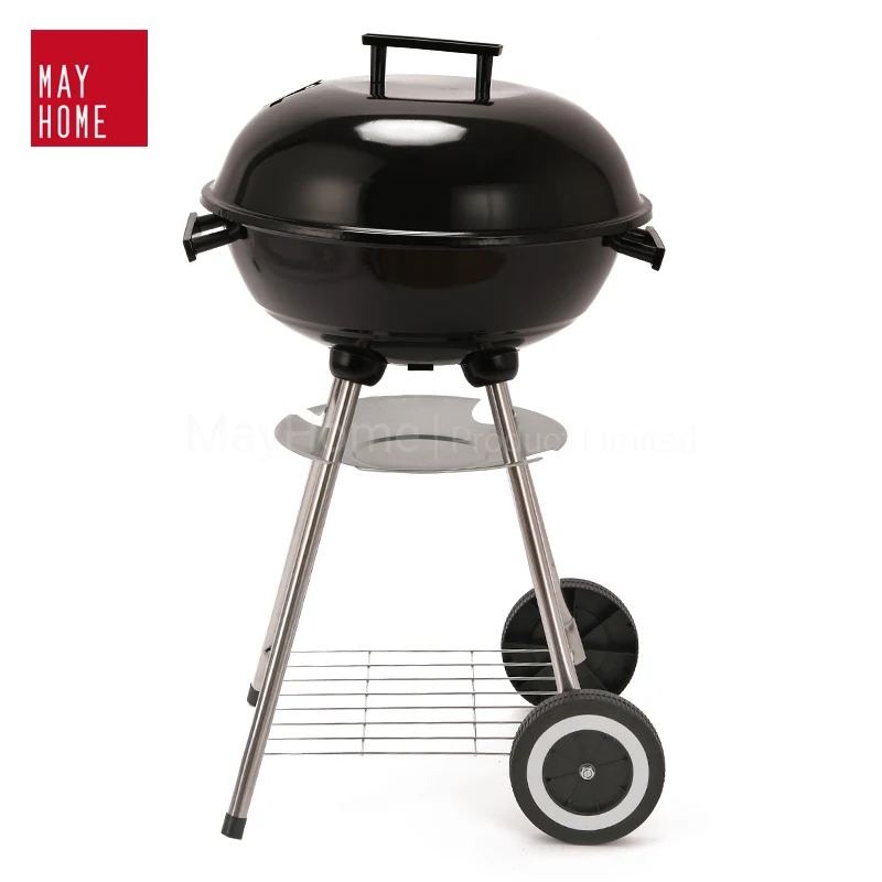 17 дюймовый фарфоровый эмалированный черный чайник яблока, гриль для барбекю, гриль для барбекю