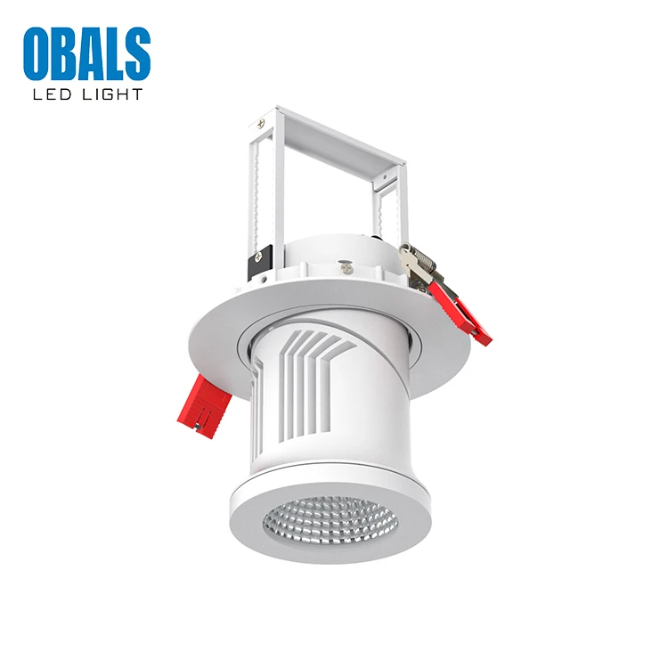 OBALS New Design Double Head Cob 10w 15w 20w 25w Adjustable Angle Recessed Down Light