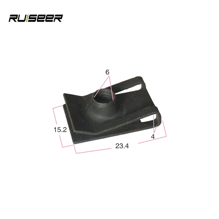 Universal Car Fasteners Plate spring nut QC/T 608 Carbon Steel Fastener Clip Screw Base Spring Plate U Type Clip Speed Nut