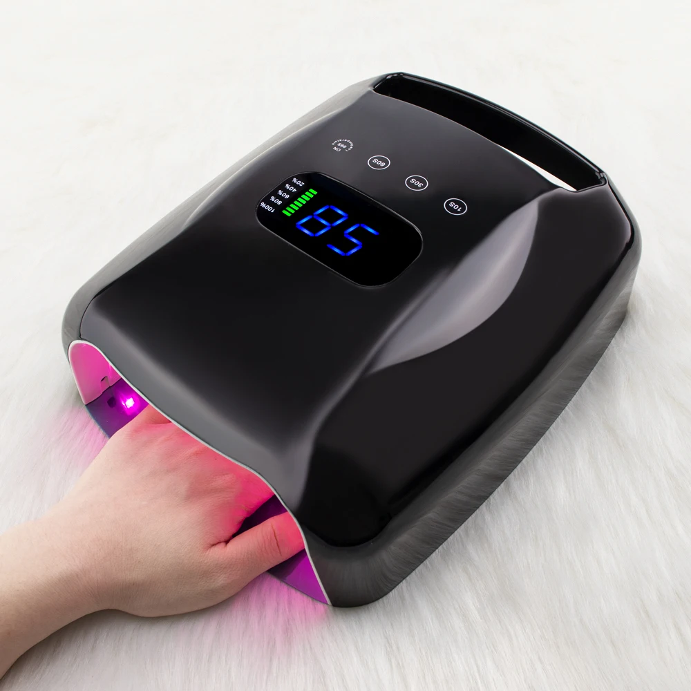 2022 New arrivals Largest Battery Capacity High Power 96W rechargeable Led nail lamp uv nail dryer cordless machine