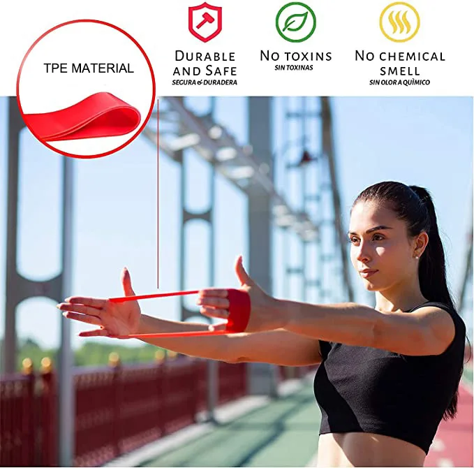 Elastic booty fitness workout Custom Logo Exercise TPE Hip Bands Resistance Bands set Loop Bands Yoga Gym for sports