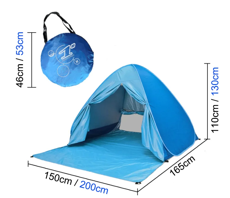 2021 Canopy Cabana Summer Sun Shade Folding Camping Pop Up Beach Tent Outdoor Roof Top Luxury Sun Shelter