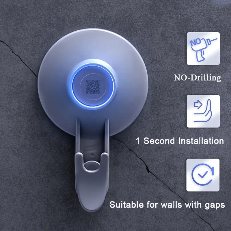 TAILI Wall Mounted Suction Wall Hook Vacuum Suction Cup Hook for Bathroom Clothes Hanger Shower Suction Cup Plastic Hook