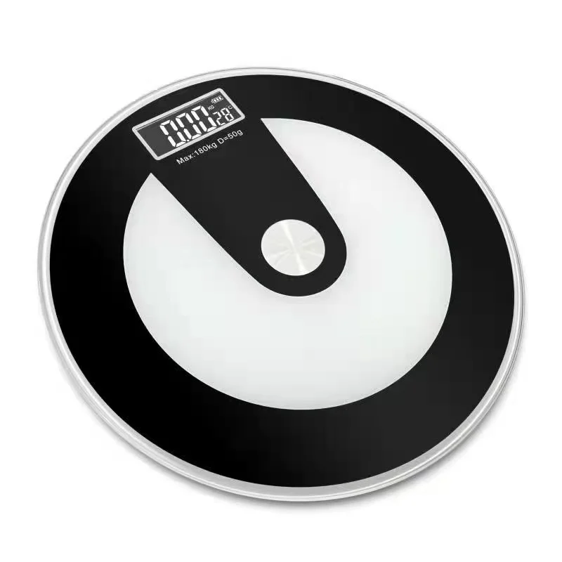 High Quality 180Kg 396lb 33CM Glass Body Bathroom Scale Large Size Weighing Scale