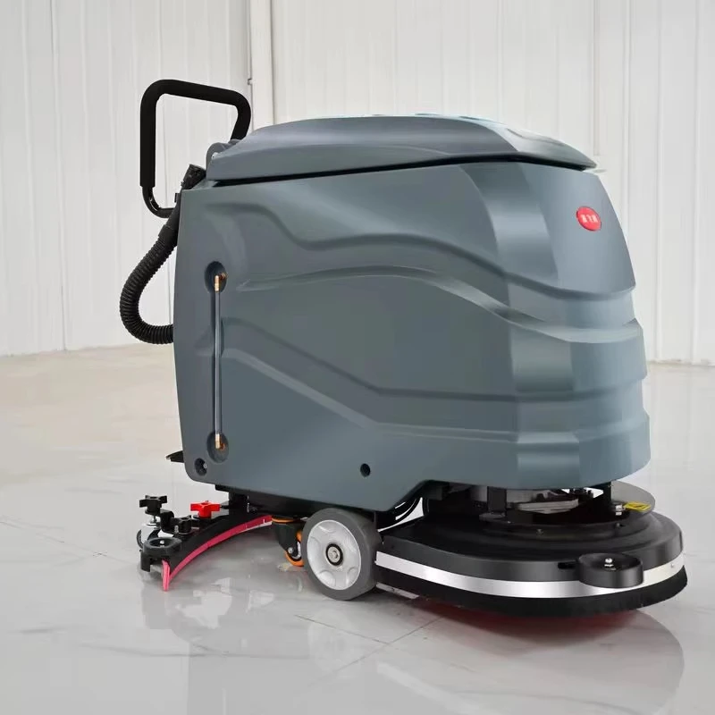 HandScrub Pro Electric Manual Floor Scrubber Efficient Small Area Cleaning for Home Restaurant Use Core Motor Bearing Gear