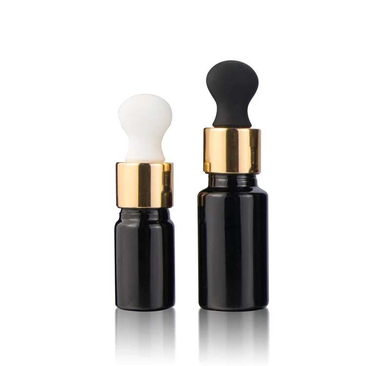 Premium 5 10 15 20 30 50 60 100 g empty cosmetic packaging makeup oil dropper black serum glass bottle with the pipette
