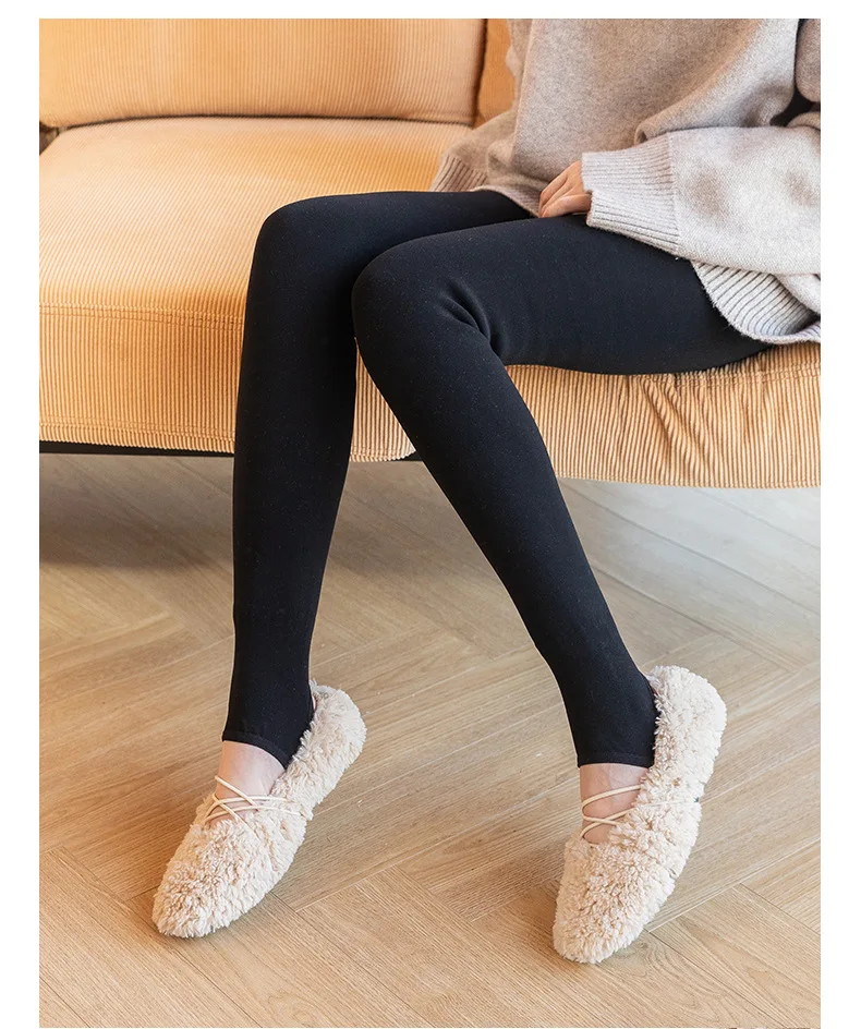 Light-leg thickened warm all-in-one pants plus fat women young girls cotton pants pantyhose