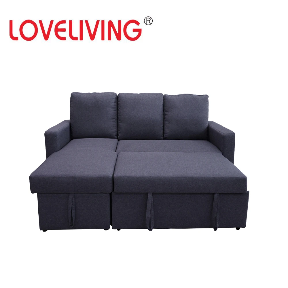 
Living Room Sofas Large Capacity Foldable Storage Corner Puller Sofas Modern Futon Sofa Bed Livingroom Home Furniture Fabric 67 
