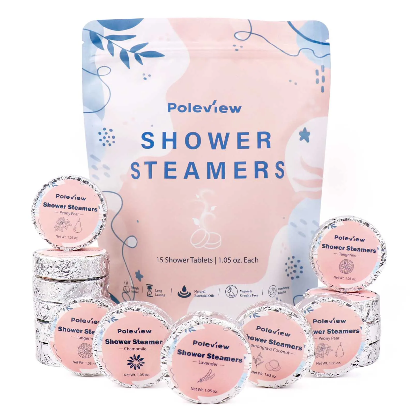 Eco-friendly Vegan Organic Shower Tablets Aromatherapi Shower Steamers Set for Home use
