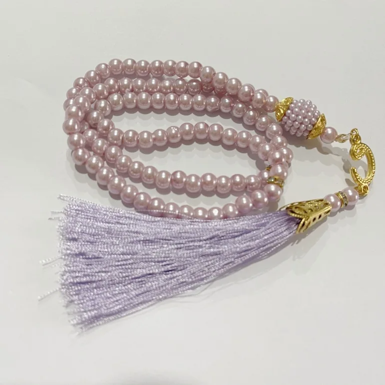 Wholesale Jesus Glass Pearl Chain Bracelet Gold Religious Beaded Bracelet Rosary Catholic Rosary Bracelet