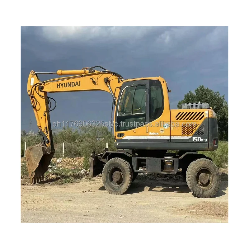 HYUNDAI R150WVS cheap Price Used Machinery 150W 200 350 LC 9 9T 225L 2 Used Excavator Machine Original Crawler Hydraulic Digger
