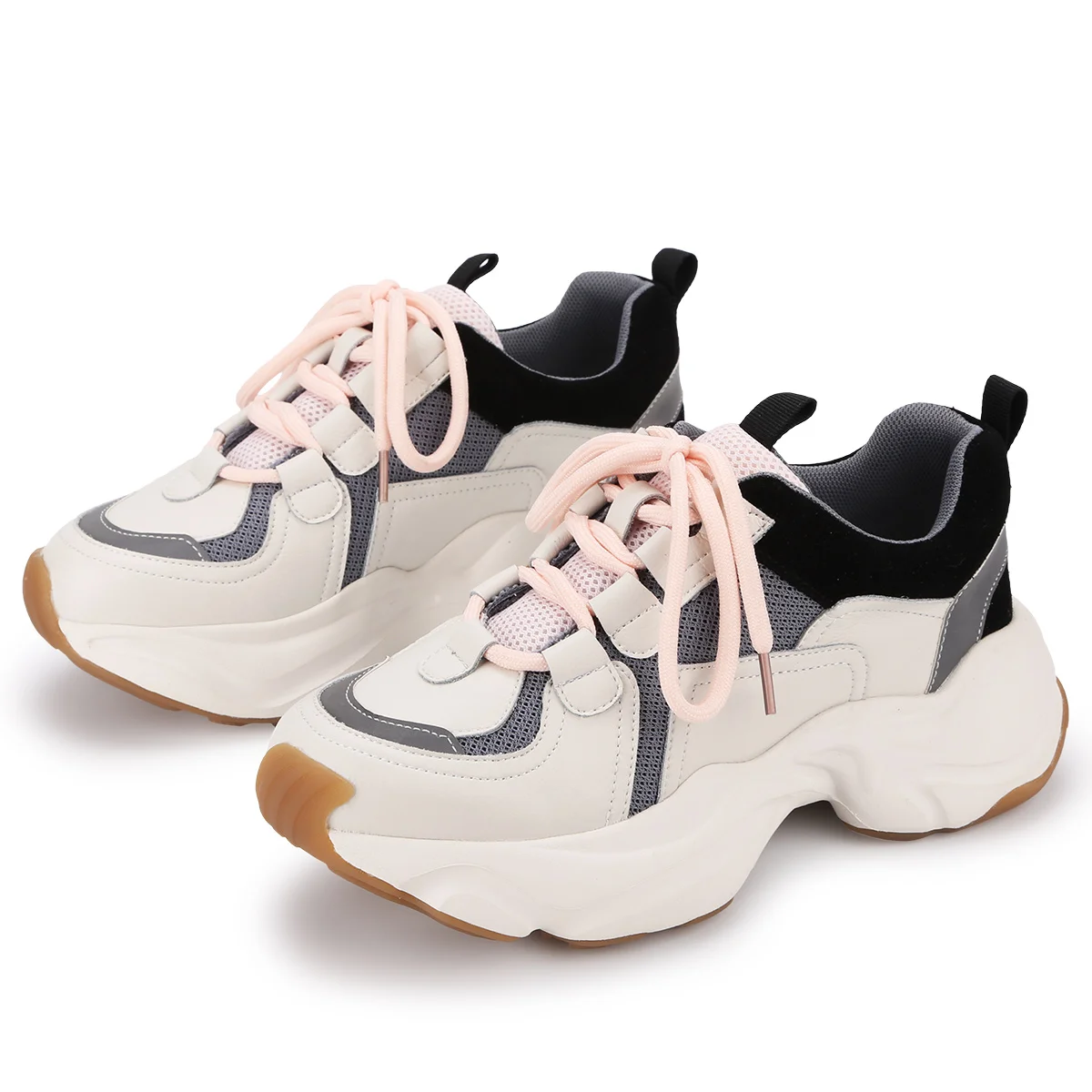 
wholesale price supply winter wearing anti slip height increasing chunky shoes casual shoes for women 