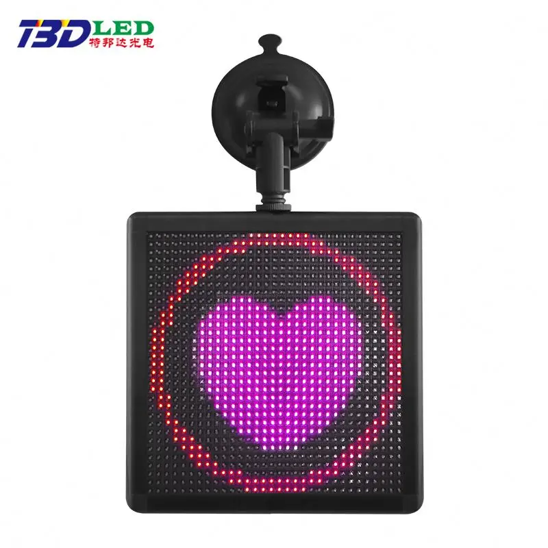 Portable P5 RGB 7 Color Led Display Car Emoticon Screen