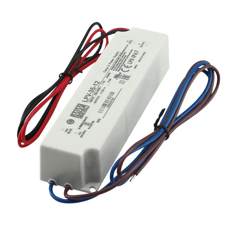 Mean Well Power Supply 12v LPV-35-12 IP67 36w led driver