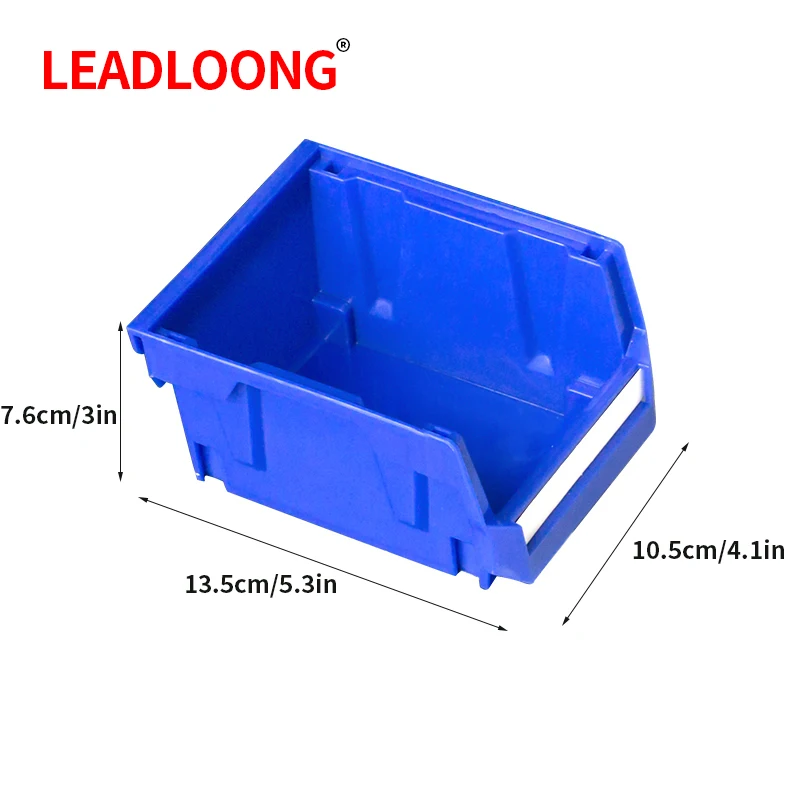 LEADLOONG V1 6pcs White Plastic Storage Box 13.5x10.5x7.6cm/5x4x3Inch Screws and TOOLS & HARDWARE Usage Bin