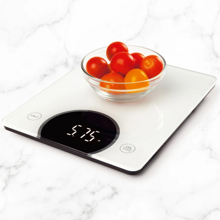 Custom 5 KG 10KG LED Display Glass Digital Weight Scales Electronic Kitchen Food Weighing Scale