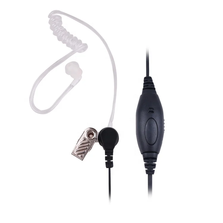 HXKK Two way radio earpiece one wire acoustic earpiece headset with lapel ptt for Icom F3G F4G F3GS F4GS F21S F22 F24 F31 F33