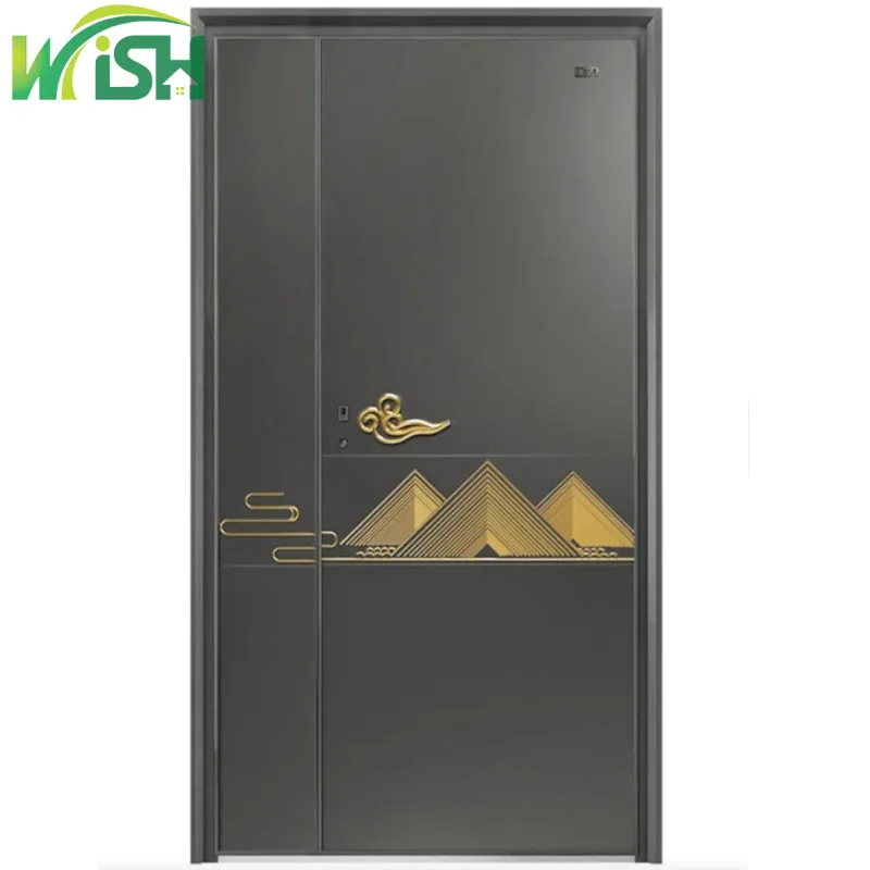 America Style Multilock Villa Entrance Front Cast Aluminum Door Security Luxury Security Entry Door for Home