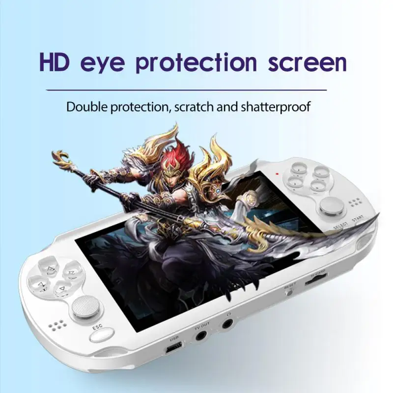 Новая портативная игровая консоль X1 10000 встроенных игр видеоигровые консоли 4 3 дюйма Классические с двойным